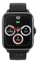 Smartwatch Colmi Series P P28 Plus Colmi P28plus 1.69  Caja 36mm De  Aleación  Negra, Malla  Negra De  Silicona Deportes Impermeables Y Bisel  Negro De  Aleación De Zinc