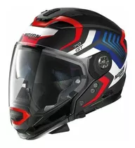 Casco Nolan N70-2 Gt Spinnaker N-com 45 Multiproposito Mate Color Negro/azul/blanco/rojo Mate Tamaño Del Casco Xl(61-62 Cm)