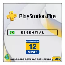 Playstation Psn Plus Essential 12 Meses - Brasil - Ps4 Ps5