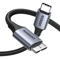 Cable Usb-c A Micro B Disco Duro Externo Ssd 10 Gbps 0.5m Color Negro