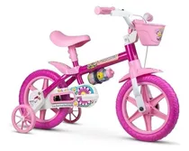 Bicicleta Aro 12 Rosa Flower - Nathor