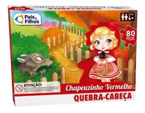 Brinquedo Quebra-cabeças Chapeuzinho Vermelho 80 Peças