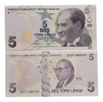 Billetes Mundiales : Turquia 5 Liras Año 2009