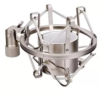 Soporte Microfono Araña Condenser Mic Shockmount Estudio Pro Plateado