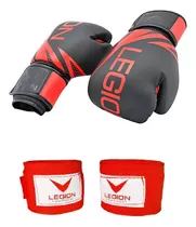 Guantes Boxeo Kick Boxing Profesional Legion + Vendas Legion