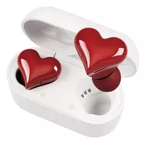 Audífonos En Forma De Corazón Bluetooth Cancelación Ruido Color Rojo Ej23042401