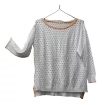 Sweater Hilo Calado Tu  June  Hasta T L , Bicolor 