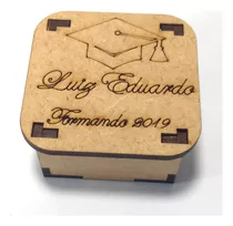 70 Caixinhas Mdf Lembrancinha De Formatura , 7x7x5cm Montada