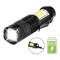 Lt594 Linterna Led Cree Q5/cob Recargable Usb