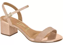 Sandalias Fiesta  Vizzano Taco Bajo Ancho 6cm Glitter 6291