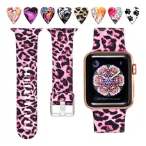 Malla P/apple Watch 38/40/41mm S9&ultra 2 8/7/6 Leopardo S/m