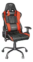 Silla De Escritorio Trust Gxt 708 Resto Gamer Ergonómica  Roja Con Tapizado De Cuero Sintético