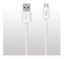 Cable Cargador Usb Micro Usb Soul Para Samsung Largo 1 Metro Color Blanco