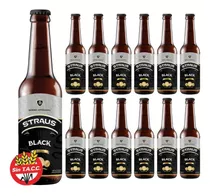 Cerveza Artesanal Sin Tacc Straus Black 330ml Pack X 12 Un