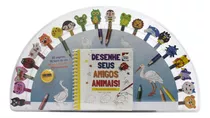 Um Livro-kit Divertido! Desenhe Seus Amigos Animais, De Beer, Esther De & De Beer Media. Happy Books Editora Ltda. Em Português, 2021