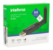Adaptador Usb Wireless Alto Ganho 300mbps Intelbras Iwa3001
