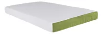 Colchón Cuna Bebé Baby Essential Memory Foam 130 X 70 Color Blanco Y Verde