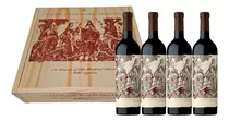 Vino Tinto Malbec Argentino Bodega Catena Zapata 750cc Pack X 4 Unidades En Estuche De Madera