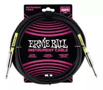 Cable Plug Para Instrumento Ernie Ball 3 Mt 10ft Recto/recto