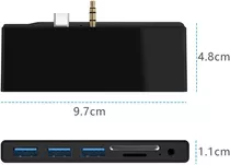 Usb C Hub Adaptador Pad Pro 2018 / Microsoft Surface Go 1/2