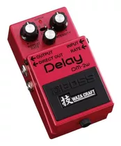 Pedal De Efeito Boss Waza Craft Delay Dm-2w  Vermelho