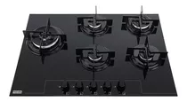 Cooktop A Gás Franke Glass Vidro Preto Balcão 5 Bocas Bivolt 127v/220v