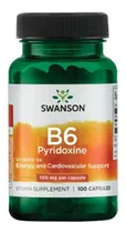 Vitamina B6 Piridoxina 100mg 100 Capsulas ¡ !