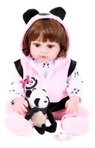 Bebê Sweetie Reborn(r) Panda Silicone Doll-pode Dar Banho