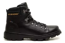 Bota Masculina Coturno Bradok Work Boot Preta Couro Legítimo