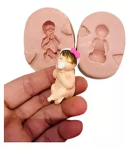 Molde Silicone - Bebê Útero Bipartido 5cm ( Bl1010)