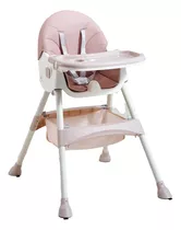 Silla De Comer Para Bebe Rainbow Celine Reclinable 2 Alturas Color Rosa Unico