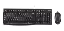 Kit De Teclado E Mouse Logitech Mk120 Português Brasil Preto