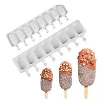 Molde De Silicón 8 Paletas Tipo Mini Magnum