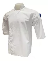 Chaqueta De Chef En Acrocel Boton Escondido Unisex