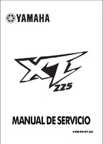 Yamaha Xt225 1999 Manual De Taller  Castellano Version Papel