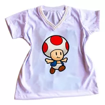 Camiseta Camisa Personalizada Infantil Do Super Mario Mod56