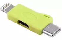 Adaptador Micro Usb Hembra 3 En 1 A Tipo C Y Lightning Macho