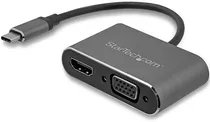 Adaptador Usb-c A Vga Y Hdmi  2en1 - 4k 30hz Cdp2hdvga