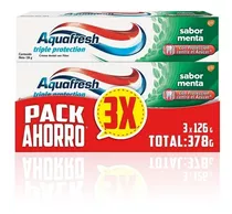 Pasta Dental Aquafresh Triple Protec Sabor Menta 3 Un De 126