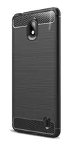 Funda Tpu Fibra De Carbono Compatible Con Nokia 1 Plus