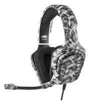 Fone Headset Gamer Camuflado P3 Com Adaptador Ps4 Xbox Pc