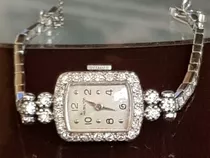 Reloj Dama Vintage Hamilton Con Diamantes Naturales Oro 14kt