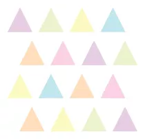 Adesivo De Parede Infantil 135 Triângulos Tons Pastel Quarto Cor Tons Pastel (amarelo, Verde, Lilás, Laranja, Rosa, Azul)