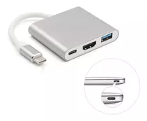 Adaptador Tipo C Para Hdmi 4k Usb 3.0 Hub Macbook Air Pro Nf