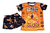 Pijama Conjunto Remera Y Short Naruto Varios Diseños Unisex