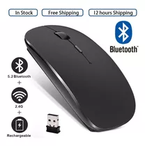 Rato Sem Fio Recarregável Bluetooth Mouse Computador Ergonôm