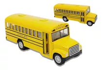 Miniatura Ônibus Escolar Americano Metal Fricção Kinsfun