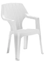 Silla / Sillon Plastico P/jardin Reforzado Con Apoya Brazos 