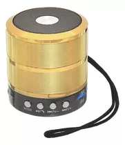 Alto-falante Grasep D-bh887 Portátil Com Bluetooth Dourado 