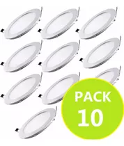 Pack 10 Focos Led Panel Placa 18w - Empotrados